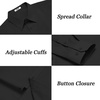 image:imageCOOFANDY Mens Dress Shirts Long Sleeve Casual Button Down Shirts Formal Business ShirtBlack