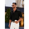 image:imageCOOFANDY Mens Dress Shirts Long Sleeve Casual Button Down Shirts Formal Business ShirtBlack