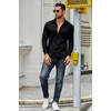 image:imageCOOFANDY Mens Dress Shirts Long Sleeve Casual Button Down Shirts Formal Business ShirtBlack