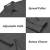 image:imageCOOFANDY Mens Dress Shirts Long Sleeve Casual Button Down Shirts Formal Business ShirtDark Grey