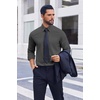image:imageCOOFANDY Mens Dress Shirts Long Sleeve Casual Button Down Shirts Formal Business ShirtDark Grey