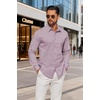 image:imageCOOFANDY Mens Dress Shirts Long Sleeve Casual Button Down Shirts Formal Business ShirtLavender