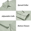 image:imageCOOFANDY Mens Dress Shirts Long Sleeve Casual Button Down Shirts Formal Business ShirtLight Green