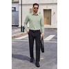 image:imageCOOFANDY Mens Dress Shirts Long Sleeve Casual Button Down Shirts Formal Business ShirtLight Green