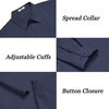 image:imageCOOFANDY Mens Dress Shirts Long Sleeve Casual Button Down Shirts Formal Business ShirtNavy Blue