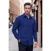 image:imageCOOFANDY Mens Dress Shirts Long Sleeve Casual Button Down Shirts Formal Business ShirtRoyal Blue