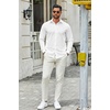 image:imageCOOFANDY Mens Dress Shirts Long Sleeve Casual Button Down Shirts Formal Business ShirtWhite
