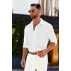 image:imageCOOFANDY Mens Dress Shirts Long Sleeve Casual Button Down Shirts Formal Business ShirtWhite