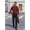 image:imageCOOFANDY Mens Dress Shirts Long Sleeve Casual Button Down Shirts Formal Business ShirtWine Red