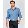 image:imageCOOFANDY Mens Dress Shirts Long Sleeve Plaid Button Down Shirt Business Casual Stretch Shirts with PocketBlue Plaid