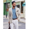 image:imageCOOFANDY Mens Dress Shirts Long Sleeve Plaid Button Down Shirt Business Casual Stretch Shirts with PocketBlue Plaid
