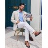 image:imageCOOFANDY Mens Dress Shirts Long Sleeve Plaid Button Down Shirt Business Casual Stretch Shirts with PocketLight Blue Plaid