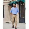 image:imageCOOFANDY Mens Dress Shirts Long Sleeve Plaid Button Down Shirt Business Casual Stretch Shirts with PocketLight Blue Plaid