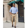 image:imageCOOFANDY Mens Dress Shirts Long Sleeve Plaid Button Down Shirt Business Casual Stretch Shirts with PocketLight Blue White Plaid