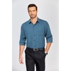 image:imageCOOFANDY Mens Dress Shirts Long Sleeve Plaid Button Down Shirt Business Casual Stretch Shirts with PocketNavy Green Plaid