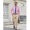 image:imageCOOFANDY Mens Dress Shirts Long Sleeve Plaid Button Down Shirt Business Casual Stretch Shirts with PocketPink Plaid
