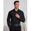 image:imageCOOFANDY Mens Dress Shirts Wrinkle Free Long Sleeve Button Down Shirt Formal Business ShirtsBlack