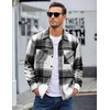 image:imageCOOFANDY Mens Flannel Shirts Casual Button Down Plaid Shirt Jacket Long Sleeve Fleece Shacket with PocketsBlack