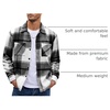 image:imageCOOFANDY Mens Flannel Shirts Casual Button Down Plaid Shirt Jacket Long Sleeve Fleece Shacket with PocketsBlack