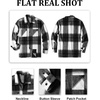 image:imageCOOFANDY Mens Flannel Shirts Casual Button Down Plaid Shirt Jacket Long Sleeve Fleece Shacket with PocketsBlack