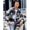 image:imageCOOFANDY Mens Flannel Shirts Casual Button Down Plaid Shirt Jacket Long Sleeve Fleece Shacket with PocketsBlue