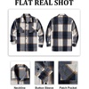 image:imageCOOFANDY Mens Flannel Shirts Casual Button Down Plaid Shirt Jacket Long Sleeve Fleece Shacket with PocketsBlue
