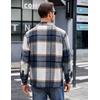 image:imageCOOFANDY Mens Flannel Shirts Casual Button Down Plaid Shirt Jacket Long Sleeve Fleece Shacket with PocketsBlue