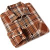 image:imageCOOFANDY Mens Flannel Shirts Casual Button Down Plaid Shirt Jacket Long Sleeve Fleece Shacket with PocketsBrown