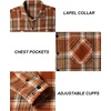 image:imageCOOFANDY Mens Flannel Shirts Casual Button Down Plaid Shirt Jacket Long Sleeve Fleece Shacket with PocketsBrown