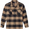 image:imageCOOFANDY Mens Flannel Shirts Casual Button Down Plaid Shirt Jacket Long Sleeve Fleece Shacket with PocketsBuffalo Brown