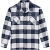 image:imageCOOFANDY Mens Flannel Shirts Casual Button Down Plaid Shirt Jacket Long Sleeve Fleece Shacket with PocketsBuffalo Navy Blue