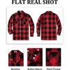 image:imageCOOFANDY Mens Flannel Shirts Casual Button Down Plaid Shirt Jacket Long Sleeve Fleece Shacket with PocketsBuffalo Red