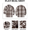 image:imageCOOFANDY Mens Flannel Shirts Casual Button Down Plaid Shirt Jacket Long Sleeve Fleece Shacket with PocketsCoffee