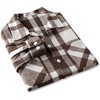 image:imageCOOFANDY Mens Flannel Shirts Casual Button Down Plaid Shirt Jacket Long Sleeve Fleece Shacket with PocketsCoffee