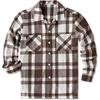 image:imageCOOFANDY Mens Flannel Shirts Casual Button Down Plaid Shirt Jacket Long Sleeve Fleece Shacket with PocketsCoffee