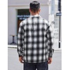 image:imageCOOFANDY Mens Flannel Shirts Casual Button Down Plaid Shirt Jacket Long Sleeve Fleece Shacket with PocketsGraphite Black