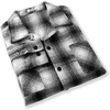 image:imageCOOFANDY Mens Flannel Shirts Casual Button Down Plaid Shirt Jacket Long Sleeve Fleece Shacket with PocketsGraphite Black