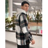 image:imageCOOFANDY Mens Flannel Shirts Casual Button Down Plaid Shirt Jacket Long Sleeve Fleece Shacket with PocketsGray