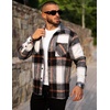 image:imageCOOFANDY Mens Flannel Shirts Casual Button Down Plaid Shirt Jacket Long Sleeve Fleece Shacket with PocketsGray
