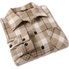 image:imageCOOFANDY Mens Flannel Shirts Casual Button Down Plaid Shirt Jacket Long Sleeve Fleece Shacket with PocketsKhaki