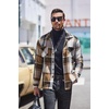 image:imageCOOFANDY Mens Flannel Shirts Casual Button Down Plaid Shirt Jacket Long Sleeve Fleece Shacket with PocketsKhaki Gray