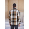 image:imageCOOFANDY Mens Flannel Shirts Casual Button Down Plaid Shirt Jacket Long Sleeve Fleece Shacket with PocketsKhaki Gray