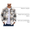image:imageCOOFANDY Mens Flannel Shirts Casual Button Down Plaid Shirt Jacket Long Sleeve Fleece Shacket with PocketsLight Gray
