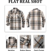image:imageCOOFANDY Mens Flannel Shirts Casual Button Down Plaid Shirt Jacket Long Sleeve Fleece Shacket with PocketsLight Gray