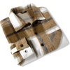 image:imageCOOFANDY Mens Flannel Shirts Casual Button Down Plaid Shirt Jacket Long Sleeve Fleece Shacket with PocketsLight Khaki