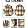image:imageCOOFANDY Mens Flannel Shirts Casual Button Down Plaid Shirt Jacket Long Sleeve Fleece Shacket with PocketsLight Khaki