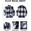 image:imageCOOFANDY Mens Flannel Shirts Casual Button Down Plaid Shirt Jacket Long Sleeve Fleece Shacket with PocketsNavy Blue