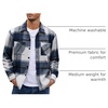 image:imageCOOFANDY Mens Flannel Shirts Casual Button Down Plaid Shirt Jacket Long Sleeve Fleece Shacket with PocketsNavy Blue
