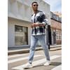 image:imageCOOFANDY Mens Flannel Shirts Casual Button Down Plaid Shirt Jacket Long Sleeve Fleece Shacket with PocketsNavy Blue