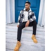 image:imageCOOFANDY Mens Flannel Shirts Casual Button Down Plaid Shirt Jacket Long Sleeve Fleece Shacket with PocketsNavy Blue